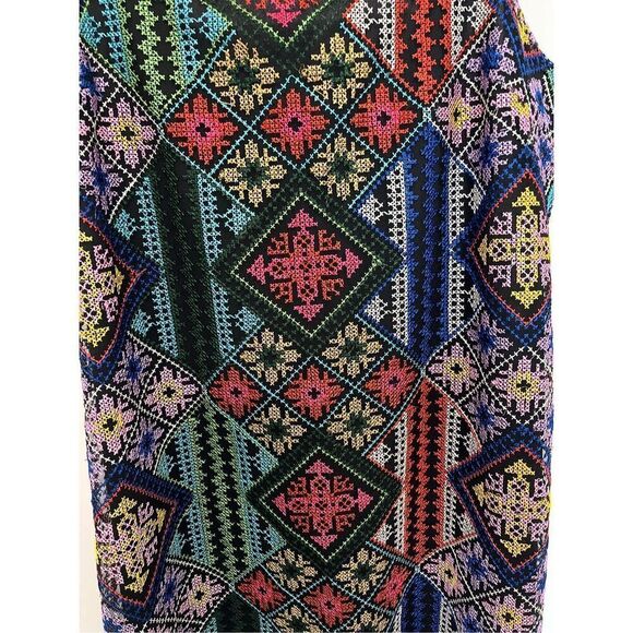 Ish Dance With Me Black Patchwork Tank Dress sz L NWT - Picture 3 of 9